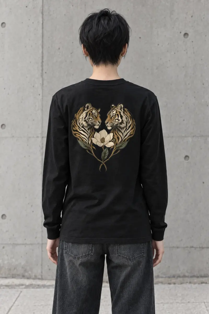 "Twin Tigers Crest" Unisex Longsleeve T-shirt