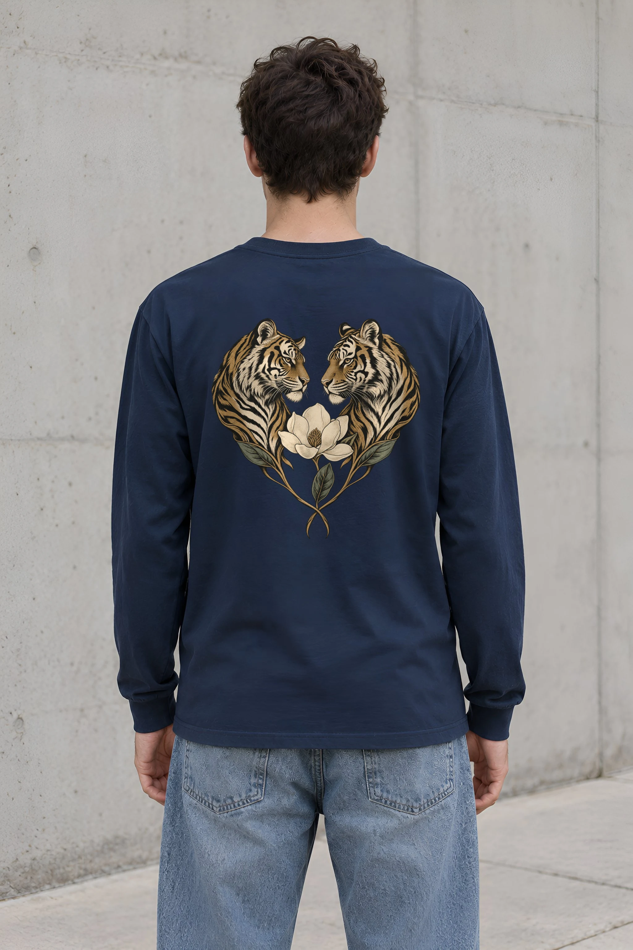 "Twin Tigers Crest" Unisex Longsleeve T-shirt