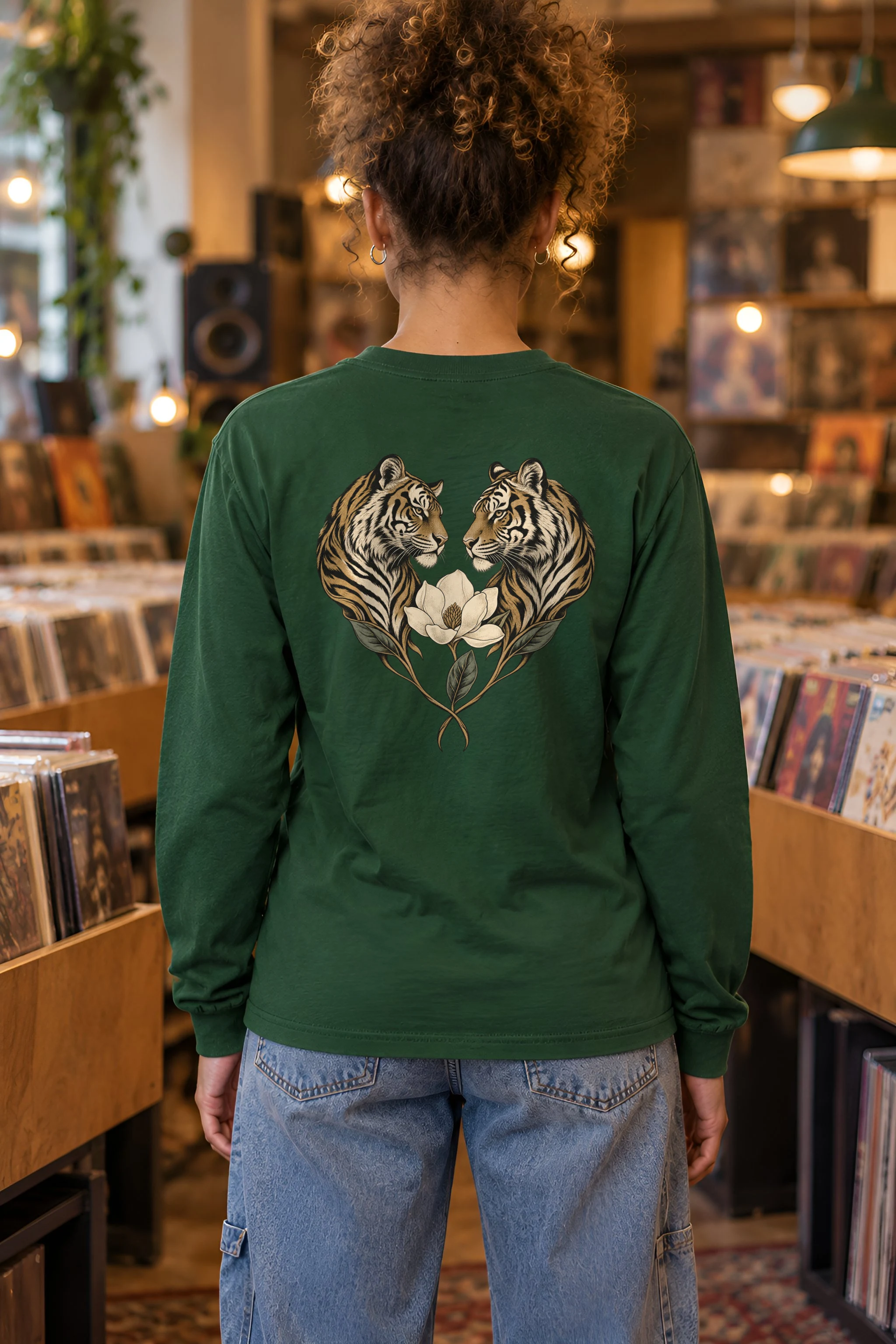 "Twin Tigers Crest" Unisex Longsleeve T-shirt