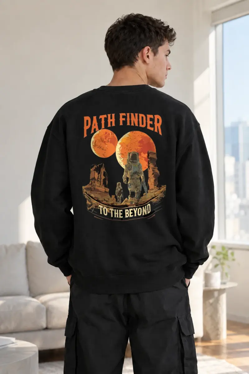 “Two Moons Explorer” Heavy Blend Unisex Crewneck Sweatshirt | Gildan 18000