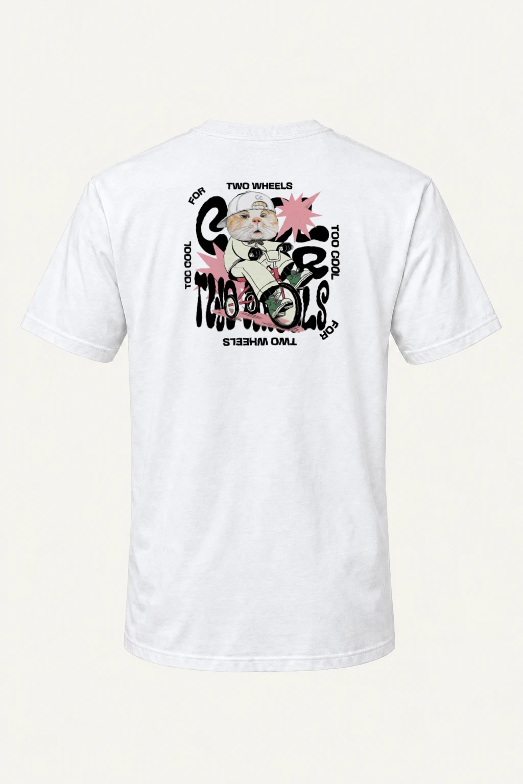 "Two Wheels Too Cool" Heavyweight Unisex Crewneck T-shirt | Gildan 5000