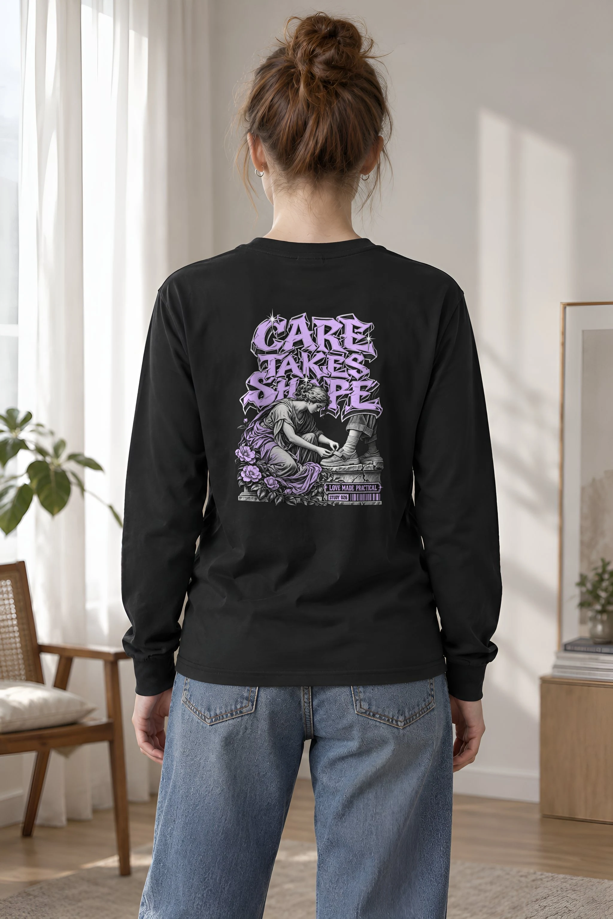 "Tying A Child’s Shoe" Unisex Longsleeve T-shirt