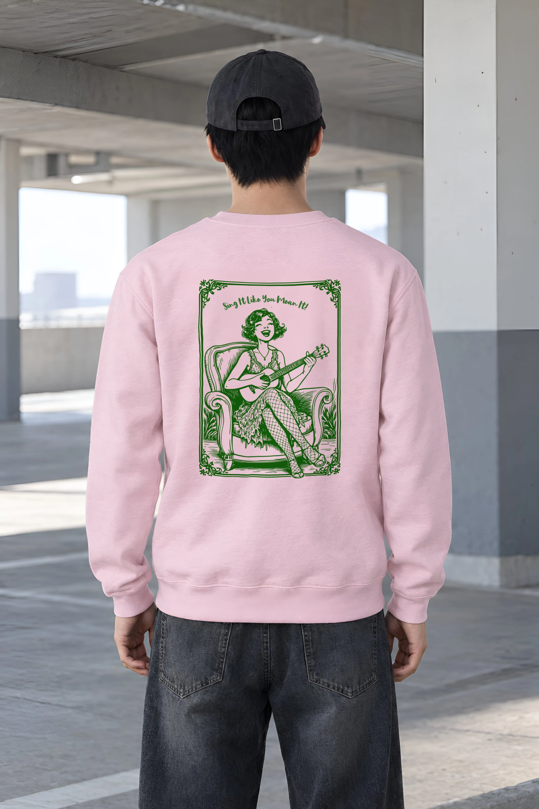 "Ukulele Serenade" Heavy Blend Unisex Crewneck Sweatshirt