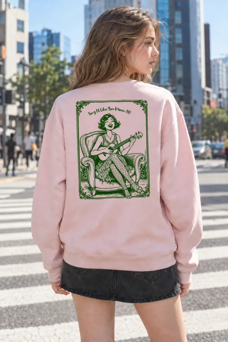 “Ukulele Serenade” Heavy Blend Unisex Crewneck Sweatshirt | Gildan 18000