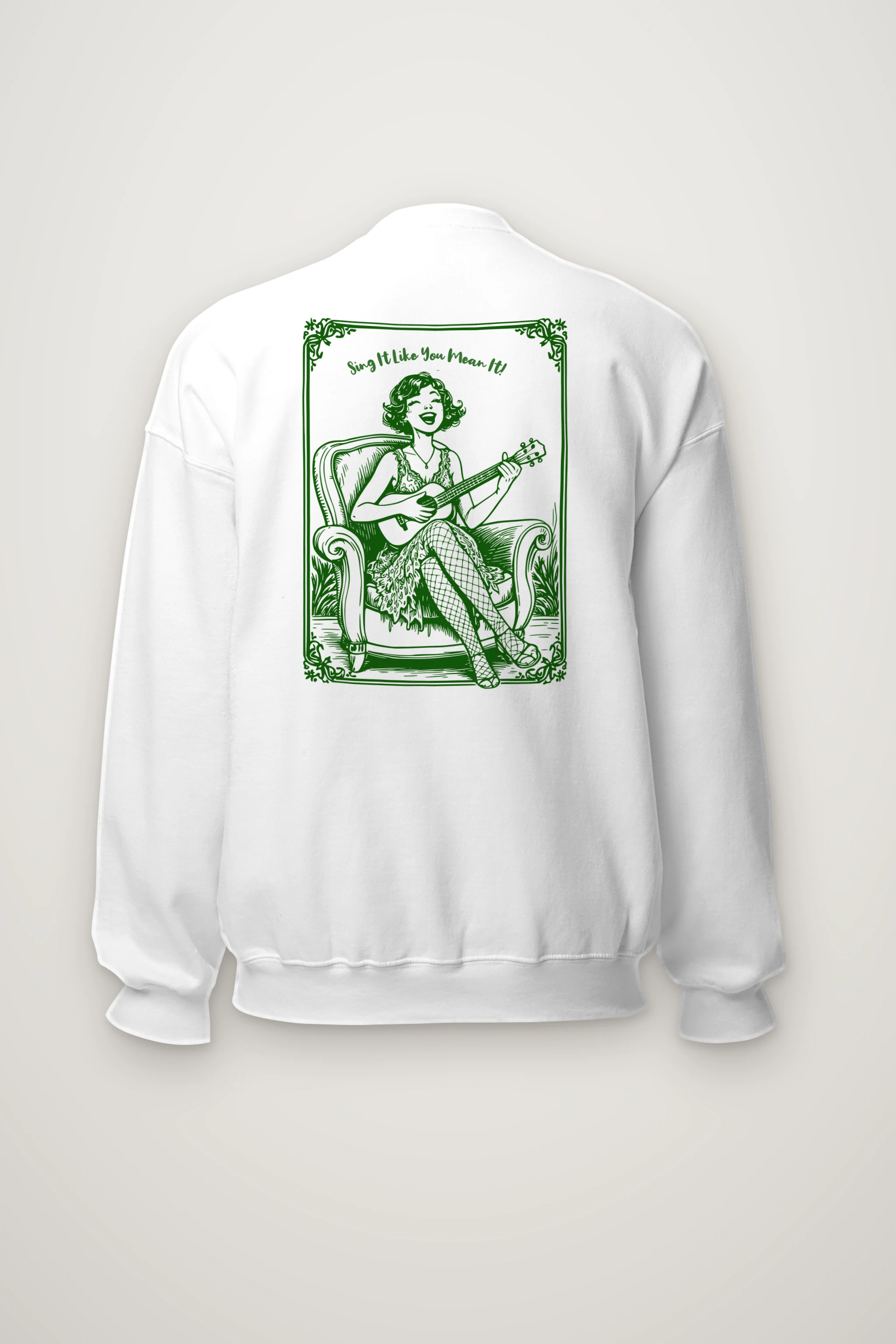 "Ukulele Serenade" Heavy Blend Unisex Crewneck Sweatshirt