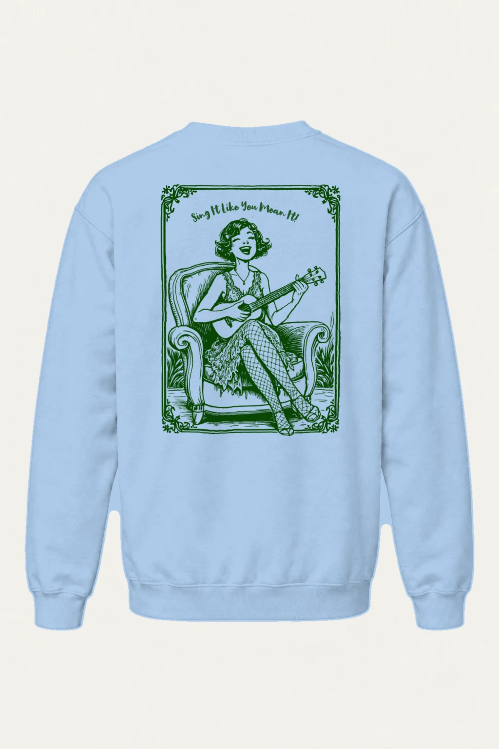 "Ukulele Serenade" Heavy Blend Unisex Crewneck Sweatshirt | Gildan 18000
