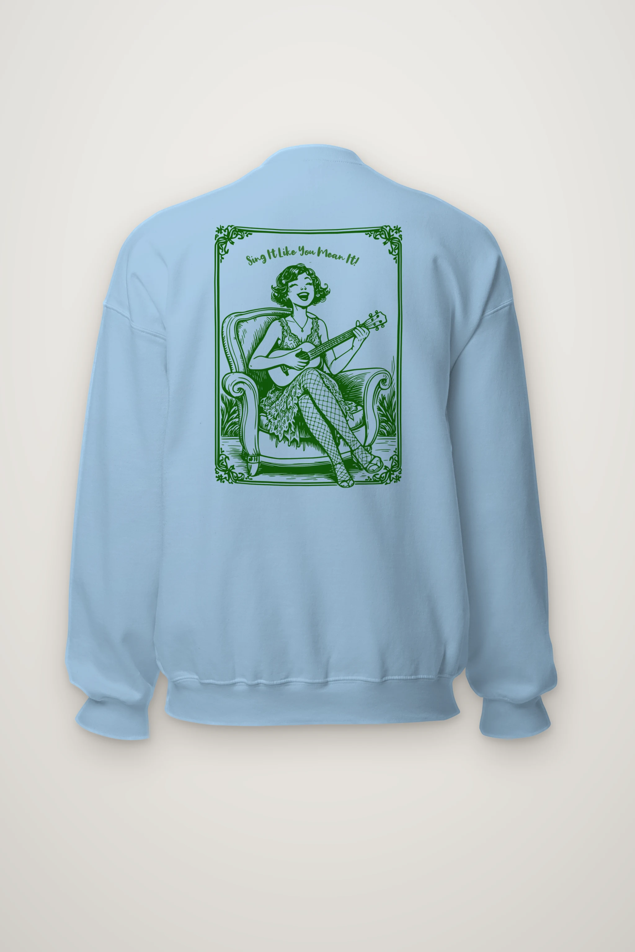 "Ukulele Serenade" Heavy Blend Unisex Crewneck Sweatshirt