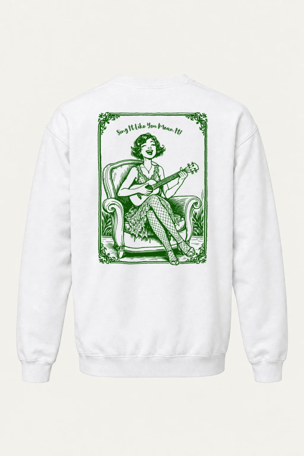 "Ukulele Serenade" Heavy Blend Unisex Crewneck Sweatshirt | Gildan 18000
