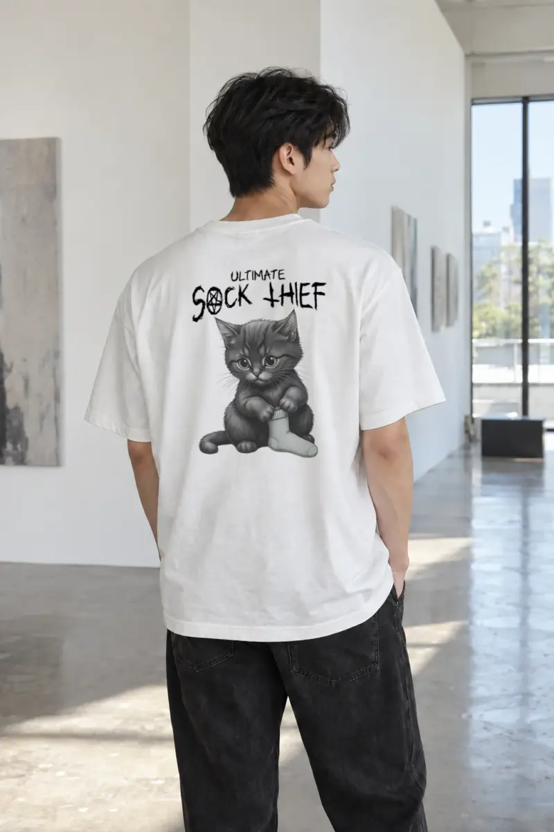 "Ultimate Sock Thief" Heavyweight Unisex Crewneck T-shirt | Gildan 5000