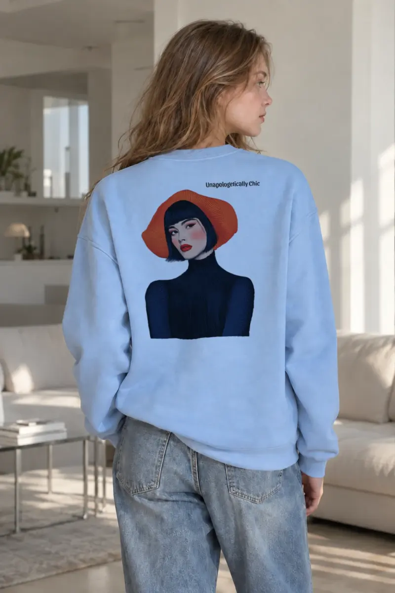 "Unapologetically Chic" Heavy Blend Unisex Crewneck Sweatshirt | Gildan 18000