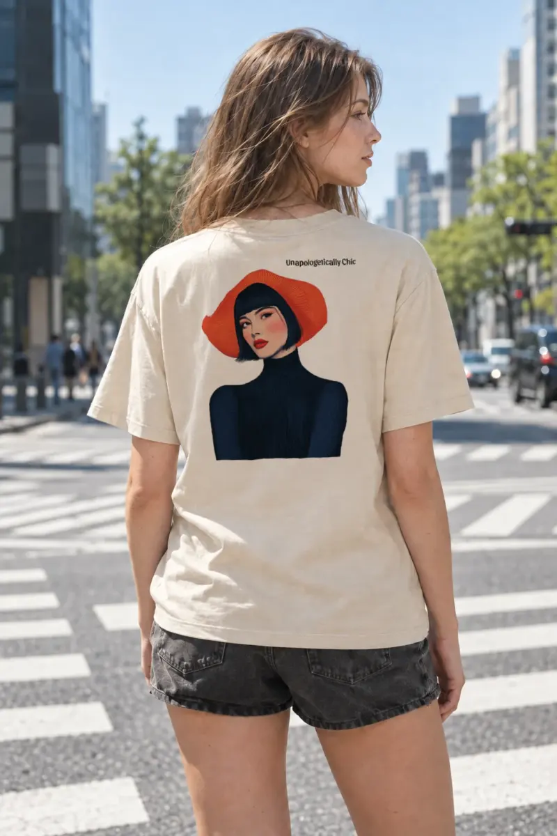 “Unapologetically Chic” Heavyweight Unisex Crewneck T-shirt | Gildan 5000