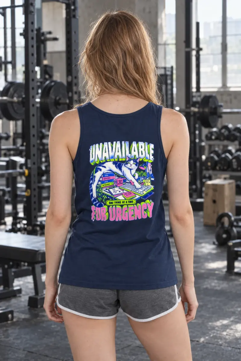 "Unavailable For Urgency" Unisex Jersey Tank