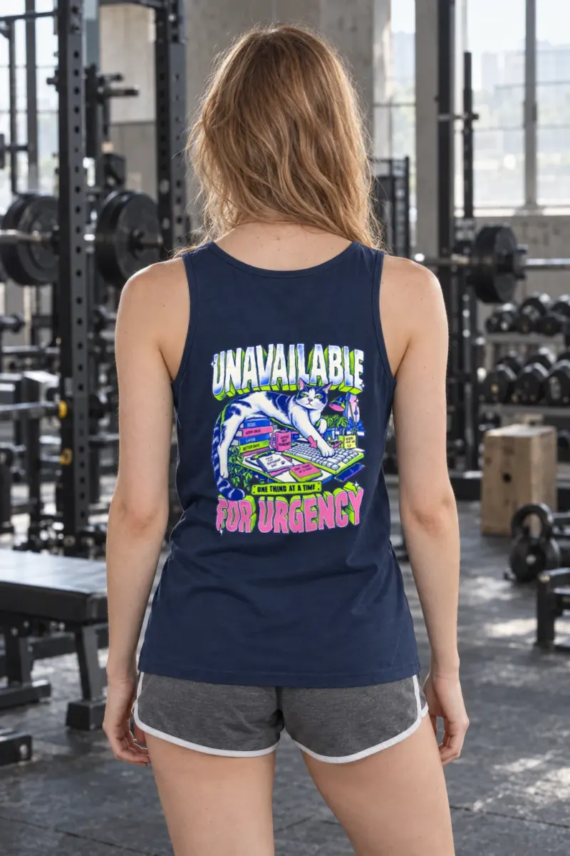 "Unavailable For Urgency" Unisex Jersey Tank