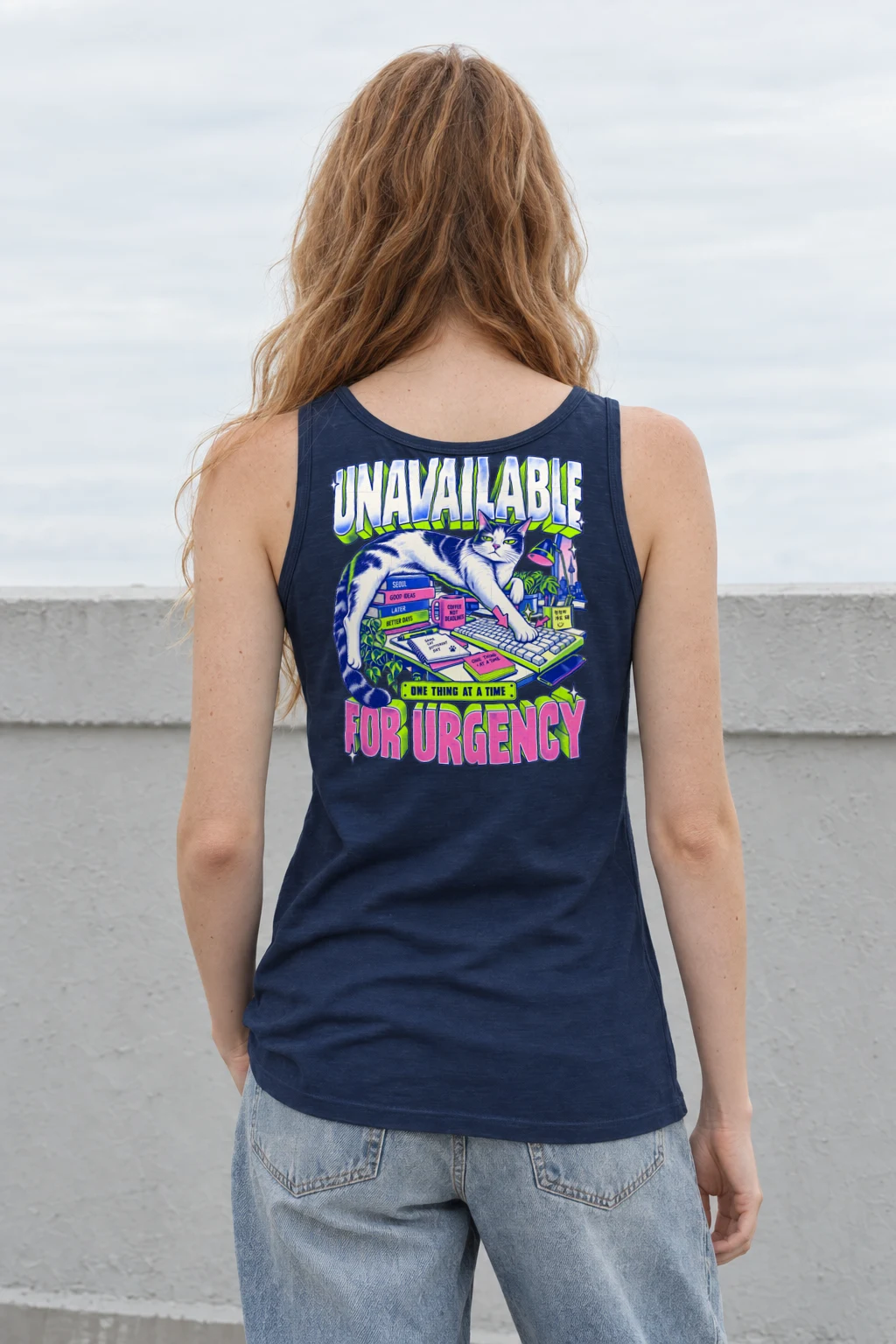 "Unavailable For Urgency" Unisex Jersey Tank