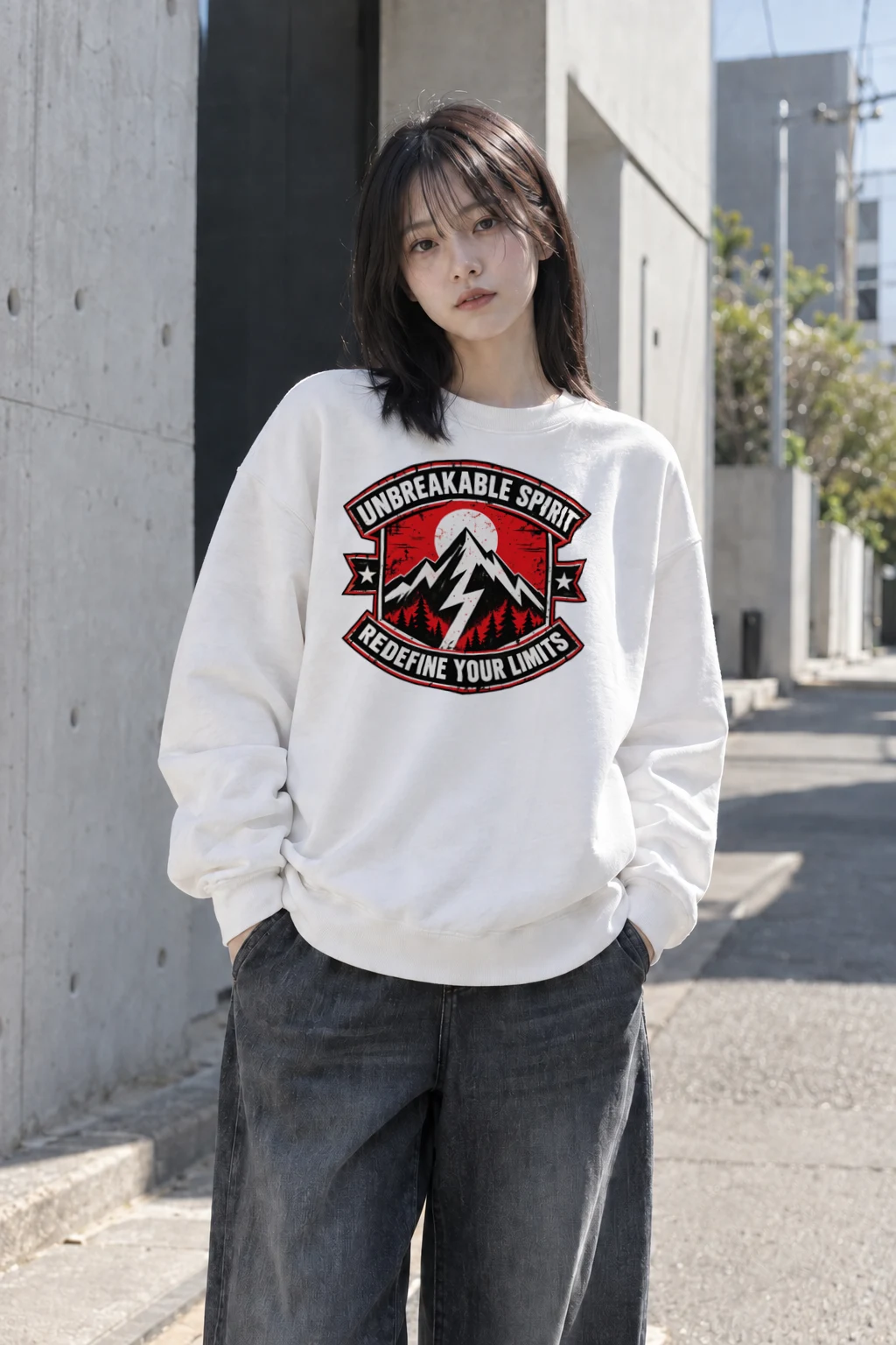 "Unbreakable Spirit" Heavy Blend Unisex Crewneck Sweatshirt | Gildan 18000