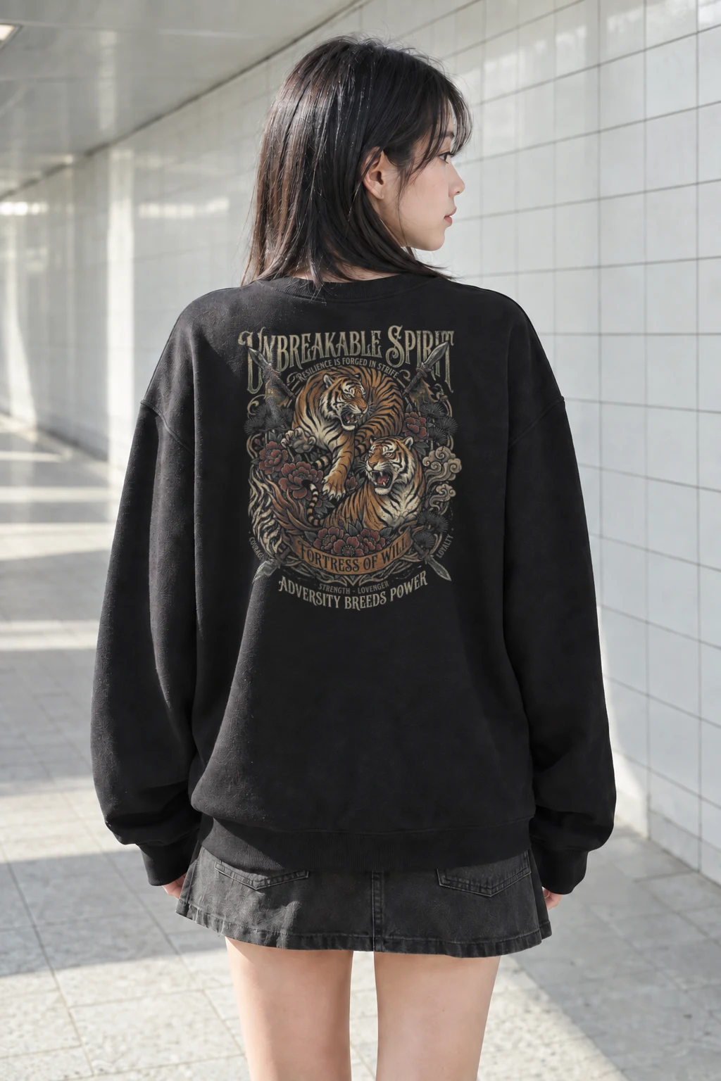 "Unbreakable Spirit" Heavy Blend Unisex Crewneck Sweatshirt | Gildan 18000