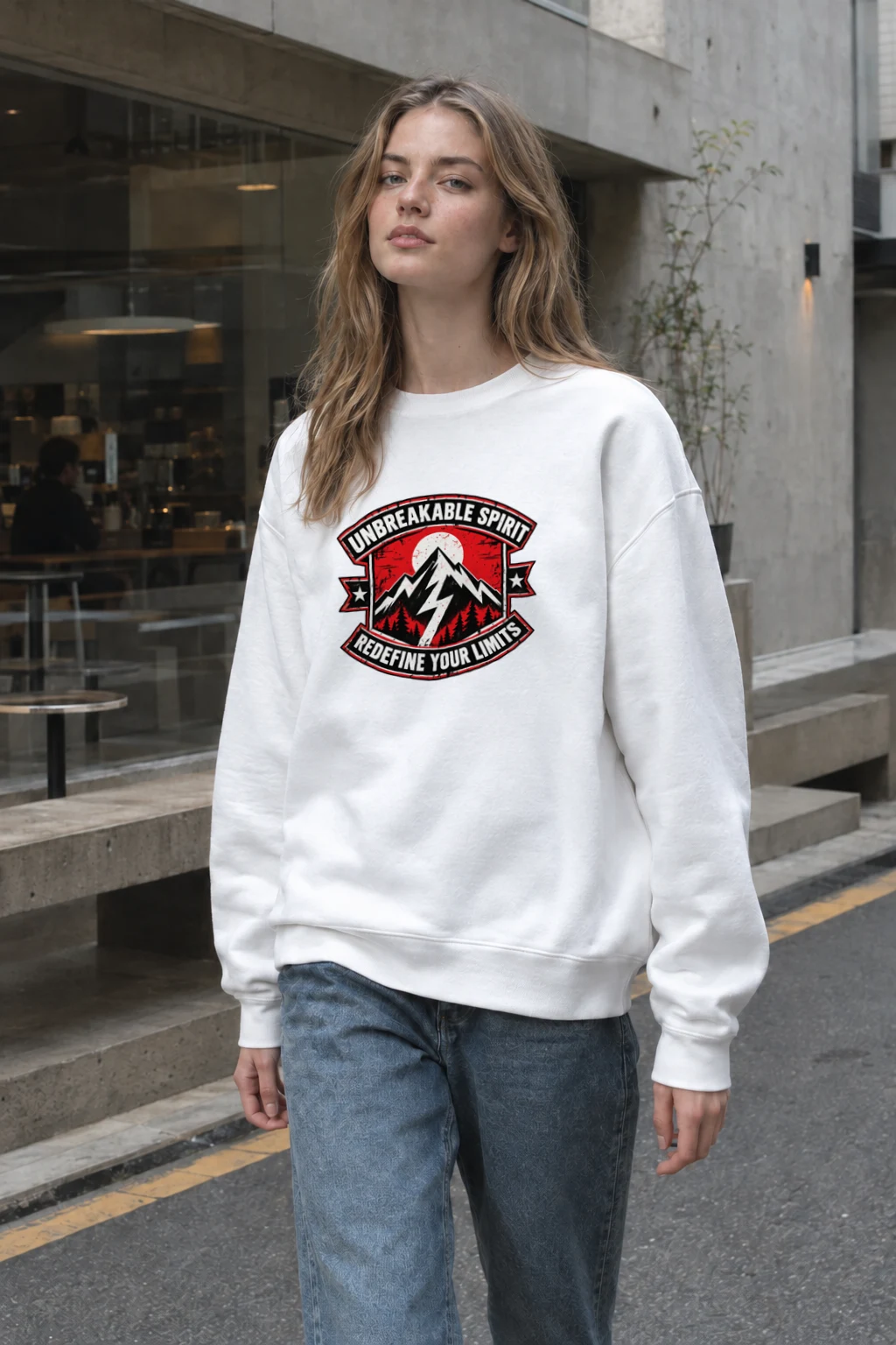 "Unbreakable Spirit" Heavy Blend Unisex Crewneck Sweatshirt | Gildan 18000