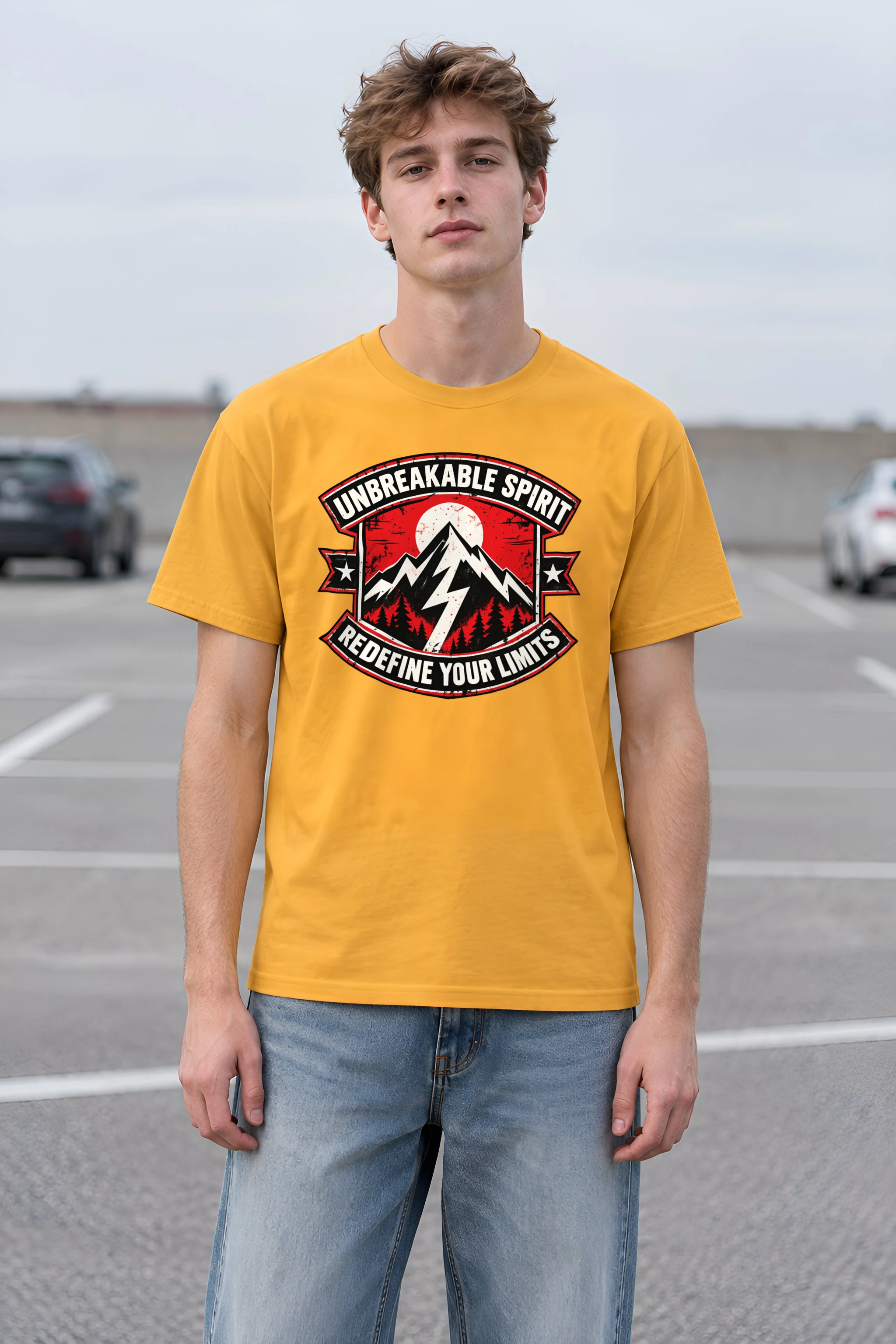 "Unbreakable Spirit" Heavyweight Unisex Crewneck T-shirt