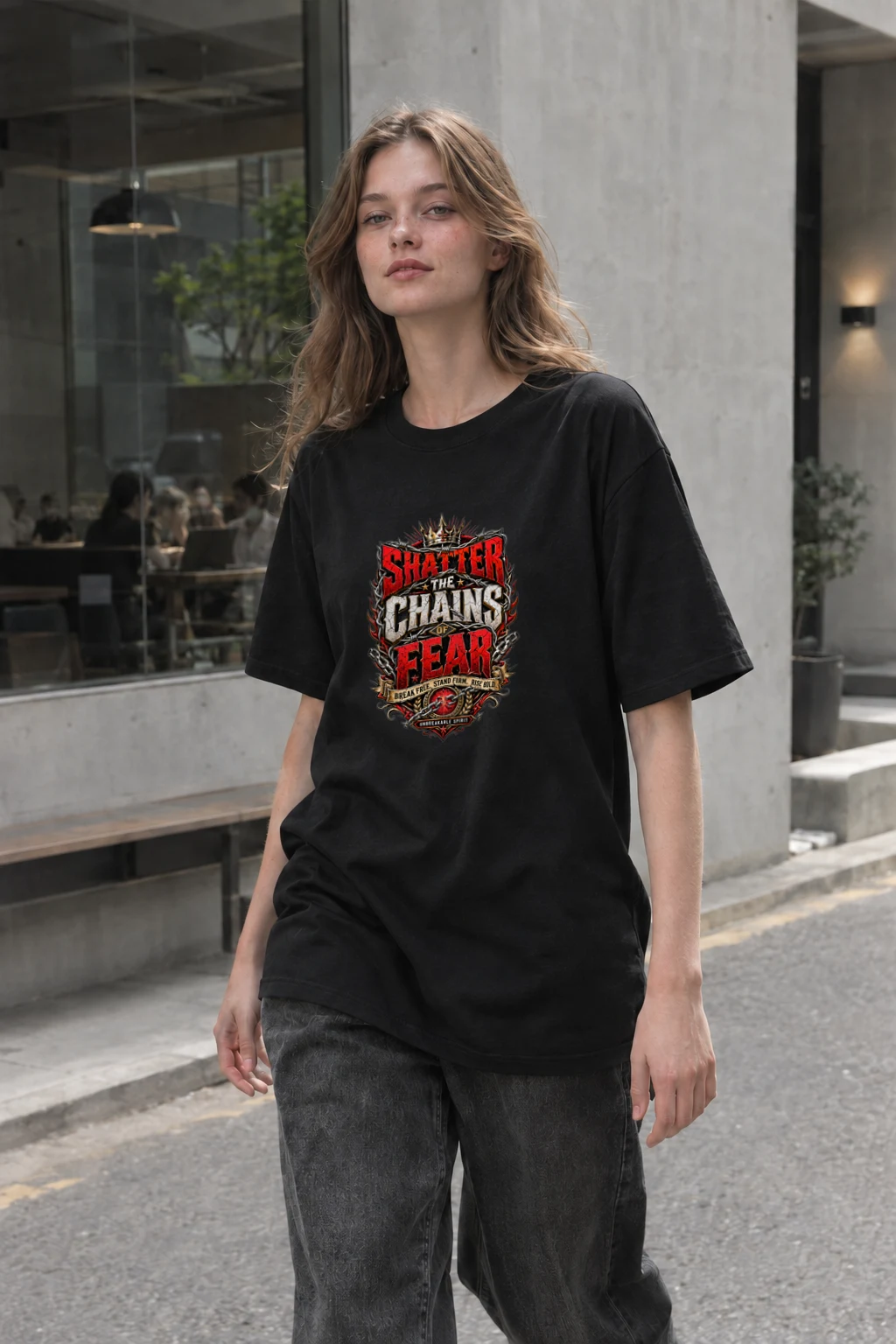 "Unbreakable Spirit" Heavyweight Unisex Crewneck T-shirt | Gildan 5000