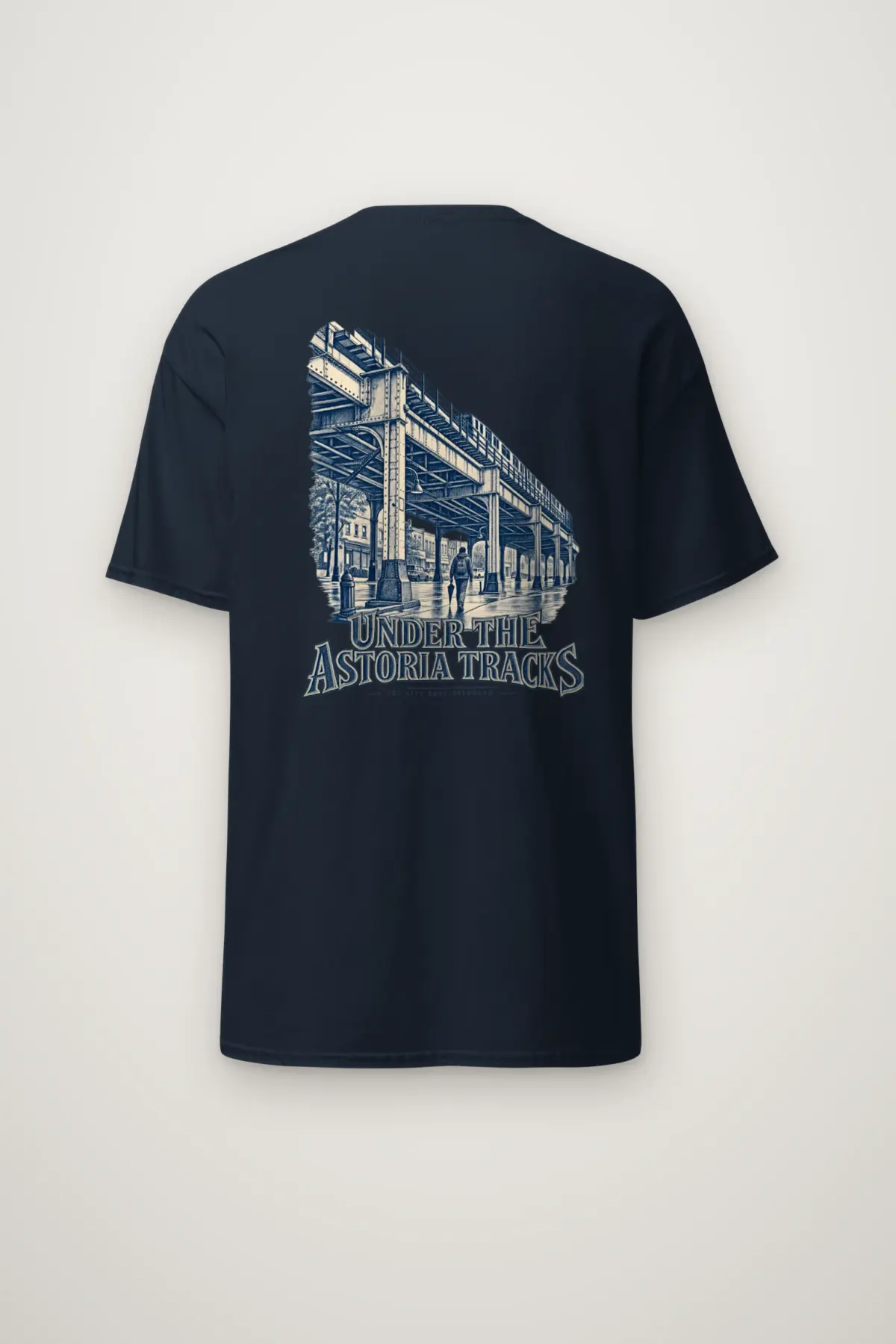 "Under the Astoria Tracks" Heavyweight Unisex Crewneck T-shirt