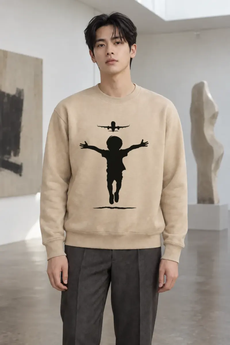 "Under The Flight" Heavy Blend Unisex Crewneck Sweatshirt | Gildan 18000