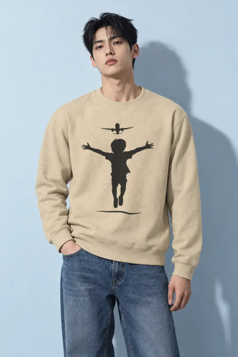 "Under The Flight" Heavy Blend Unisex Crewneck Sweatshirt