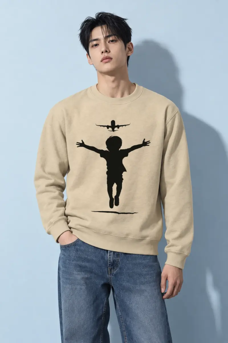 "Under The Flight" Heavy Blend Unisex Crewneck Sweatshirt