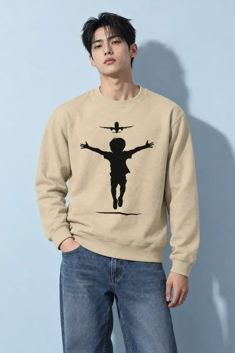 "Under The Flight" Heavy Blend Unisex Crewneck Sweatshirt