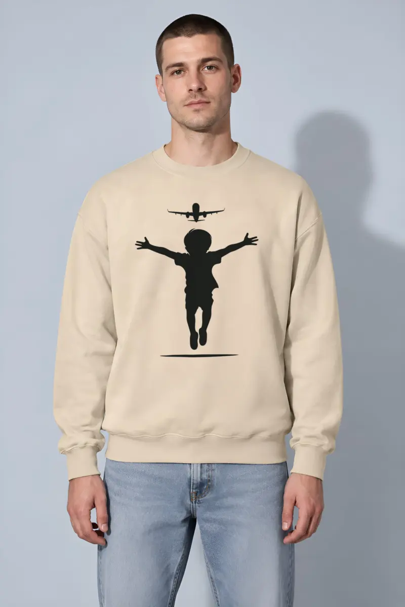 "Under The Flight" Heavy Blend Unisex Crewneck Sweatshirt