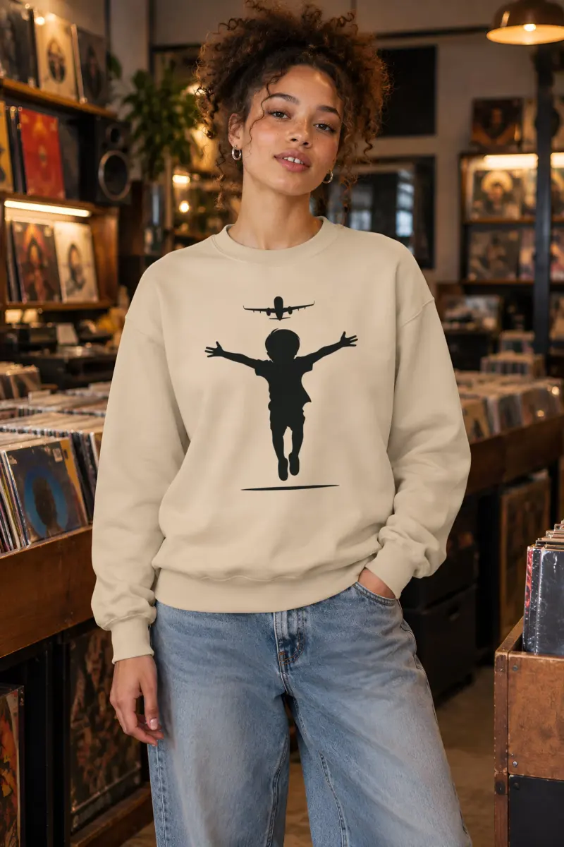 "Under The Flight" Heavy Blend Unisex Crewneck Sweatshirt