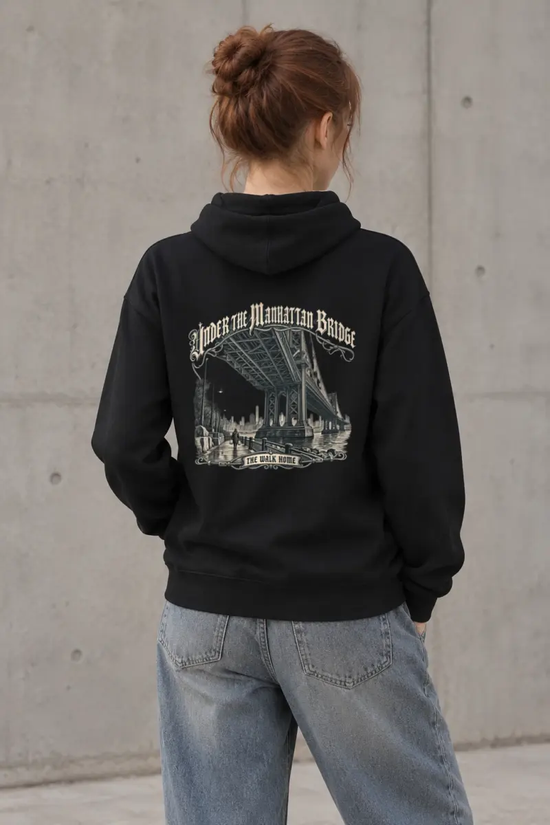 "Under the Manhattan Bridge" Heavy Blend Unisex Pullover Hoodie