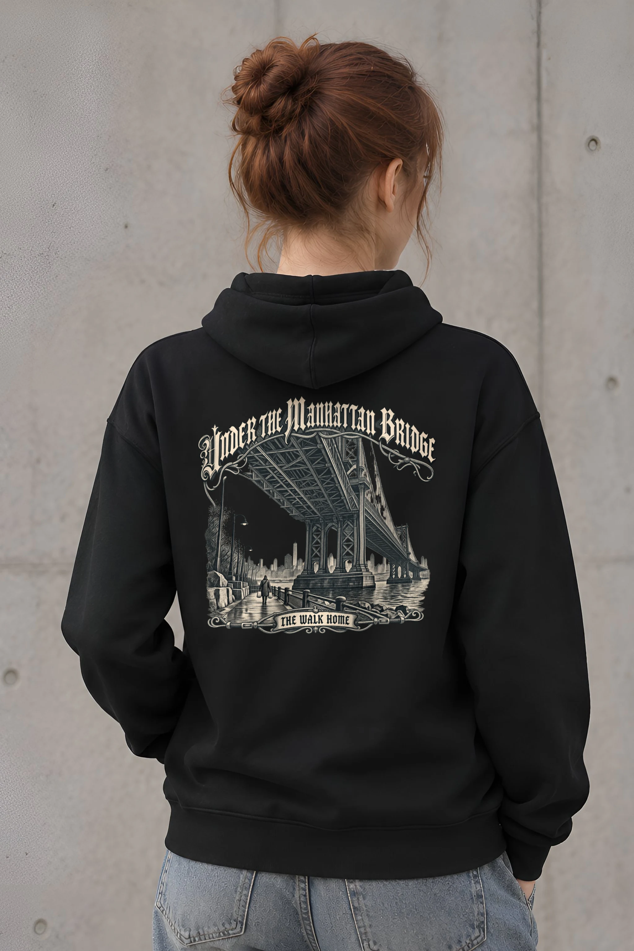 "Under the Manhattan Bridge" Heavy Blend Unisex Pullover Hoodie