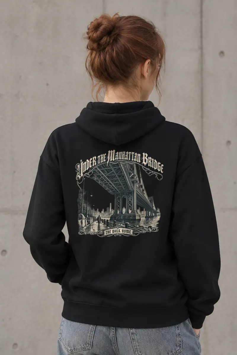 "Under the Manhattan Bridge" Heavy Blend Unisex Pullover Hoodie