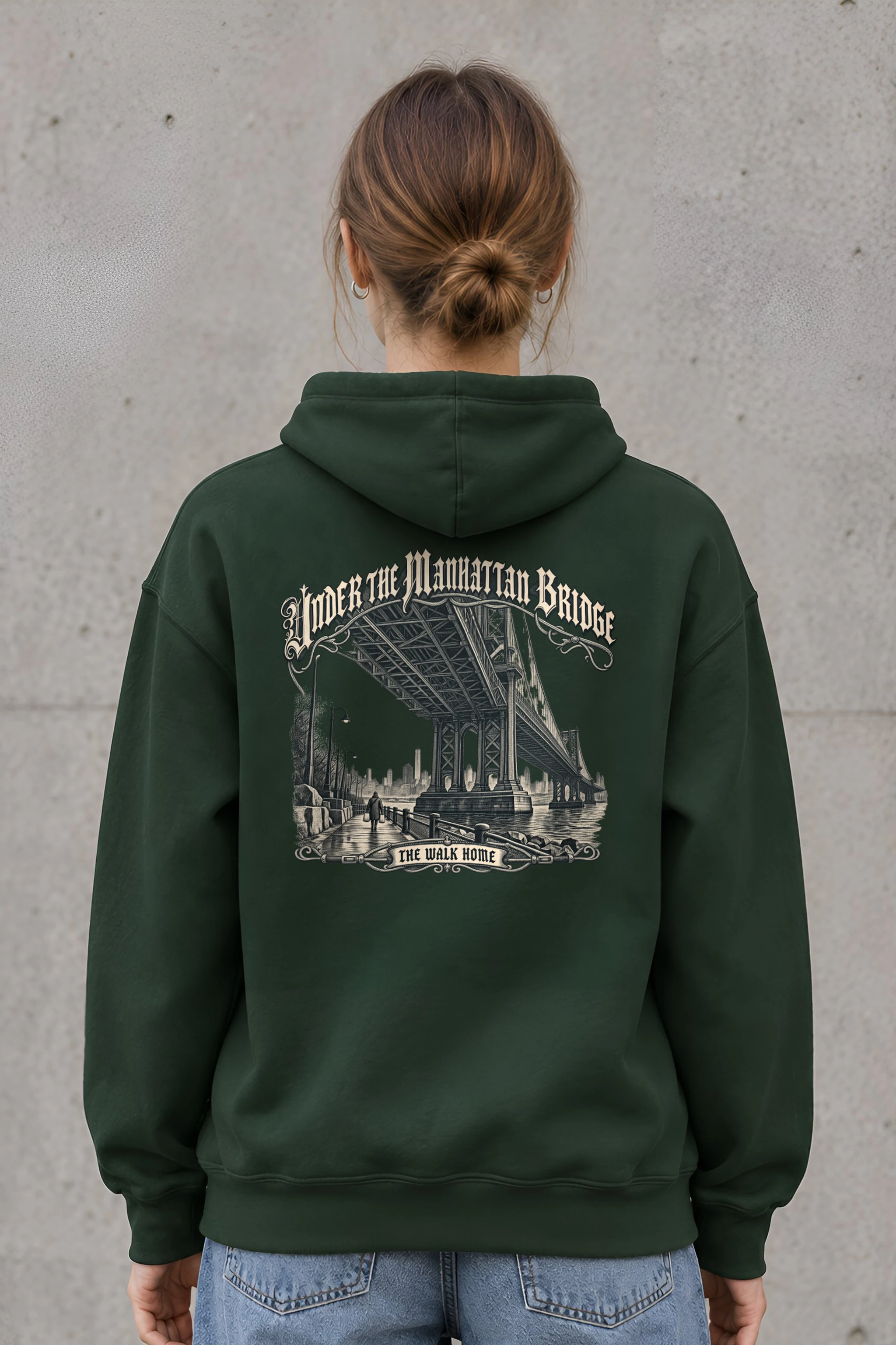 "Under the Manhattan Bridge" Heavy Blend Unisex Pullover Hoodie