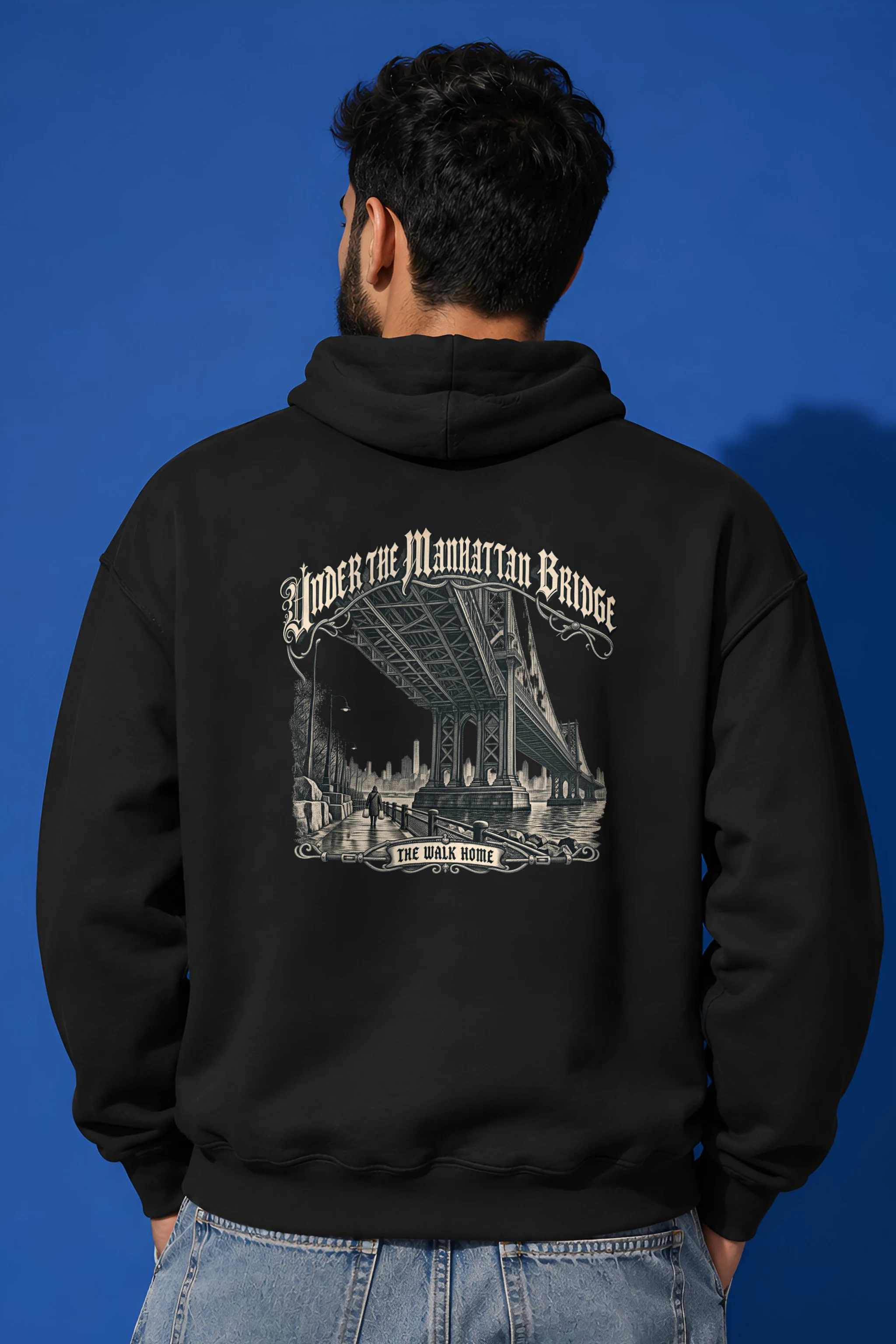 "Under the Manhattan Bridge" Heavy Blend Unisex Pullover Hoodie