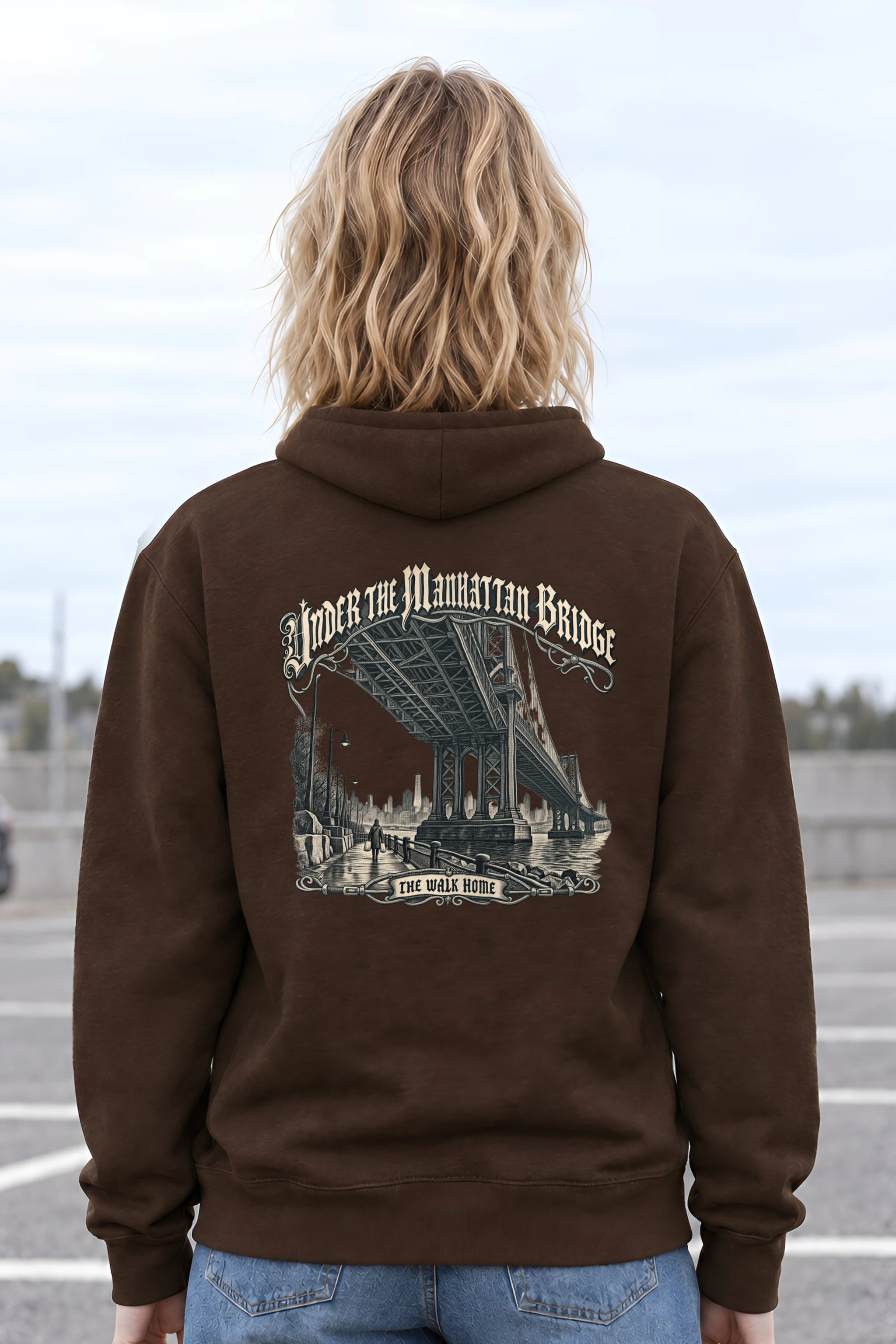 "Under the Manhattan Bridge" Heavy Blend Unisex Pullover Hoodie