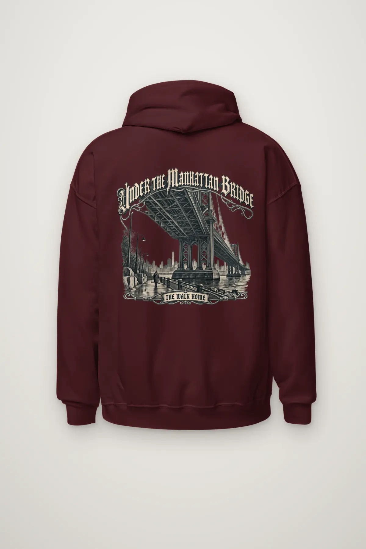 "Under the Manhattan Bridge" Heavy Blend Unisex Pullover Hoodie
