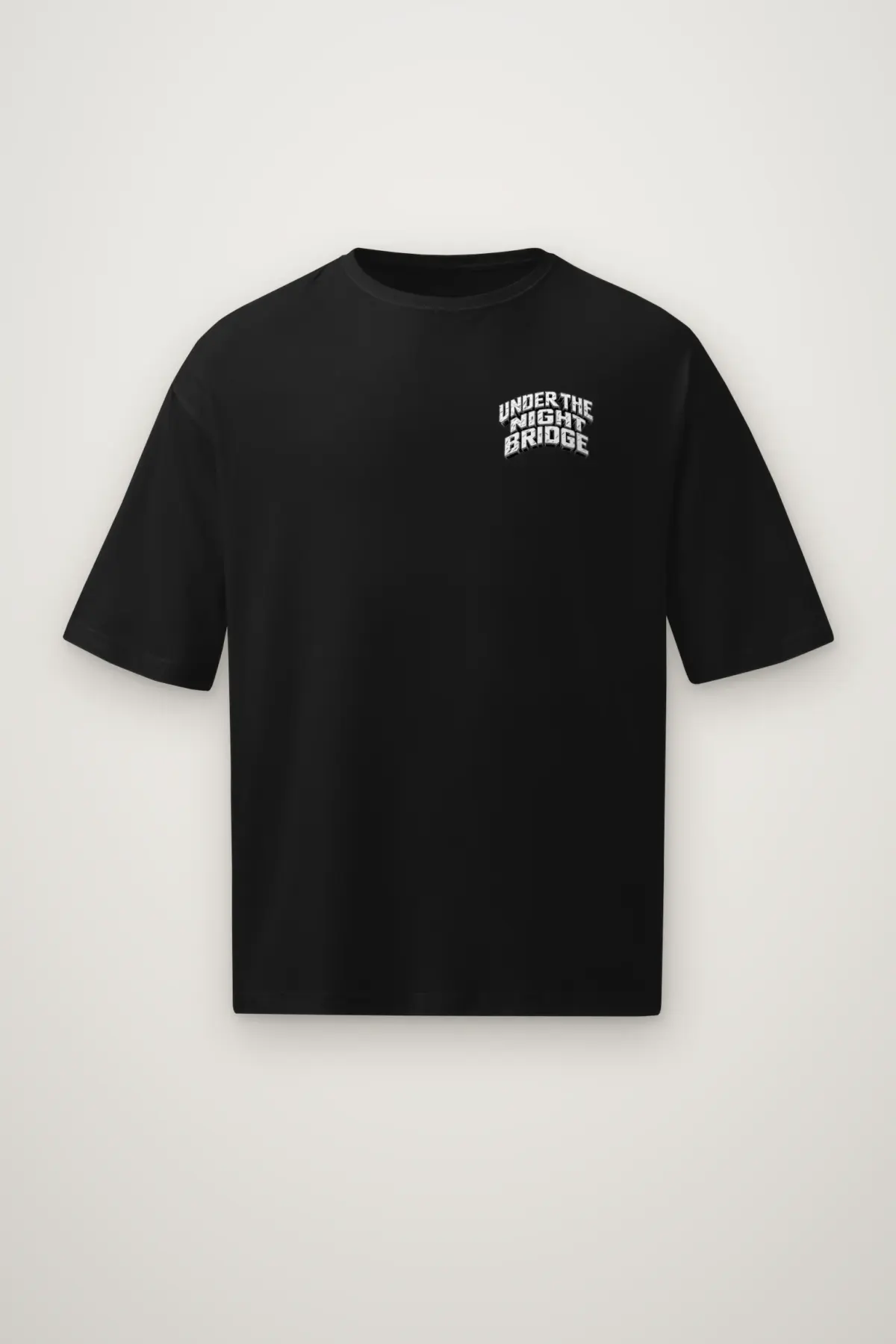 "Under the Night Bridge" Men's Oversized Heavyweight Crewneck T-Shirt