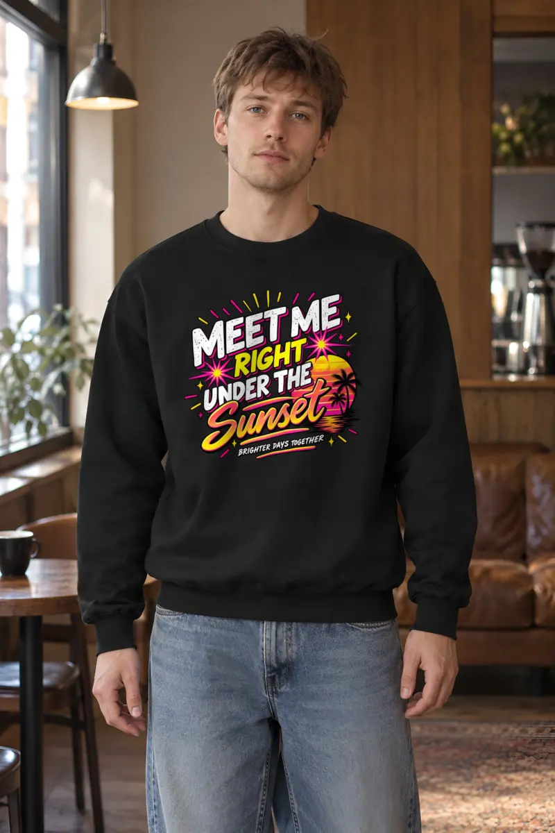 "Under The Sunset" Heavy Blend Unisex Crewneck Sweatshirt