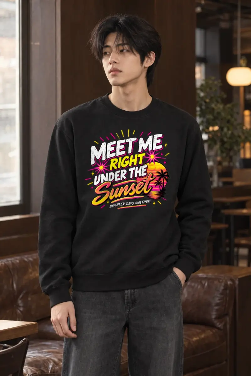 "Under The Sunset" Heavy Blend Unisex Crewneck Sweatshirt | Gildan 18000