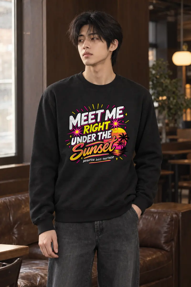 "Under The Sunset" Heavy Blend Unisex Crewneck Sweatshirt