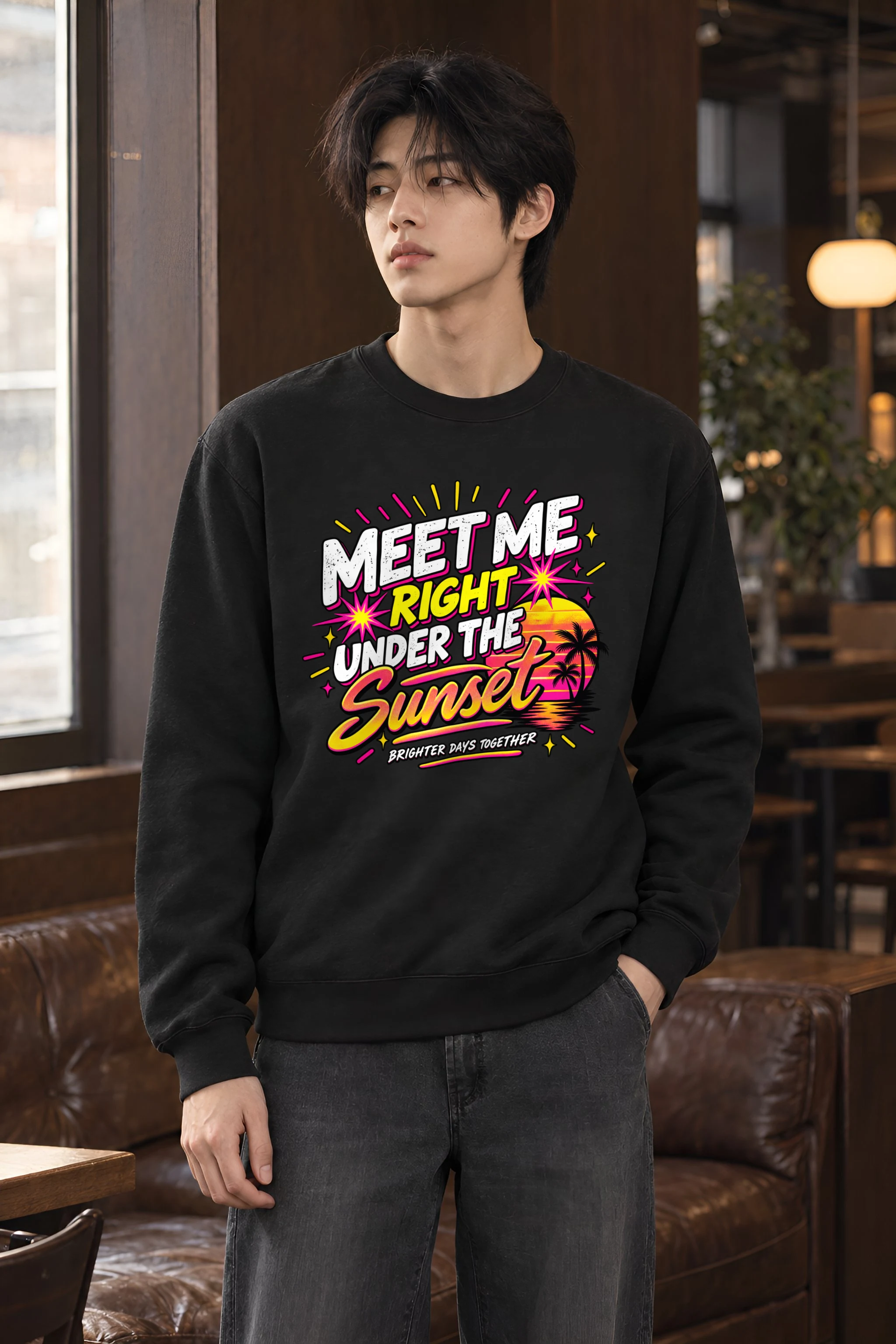 "Under The Sunset" Heavy Blend Unisex Crewneck Sweatshirt