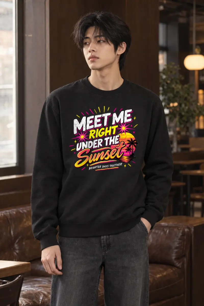 "Under The Sunset" Heavy Blend Unisex Crewneck Sweatshirt