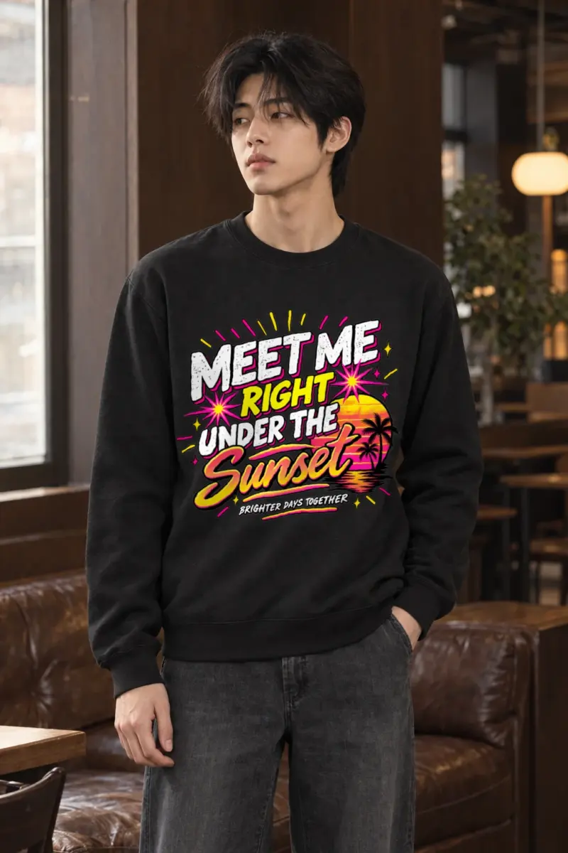 "Under The Sunset" Heavy Blend Unisex Crewneck Sweatshirt