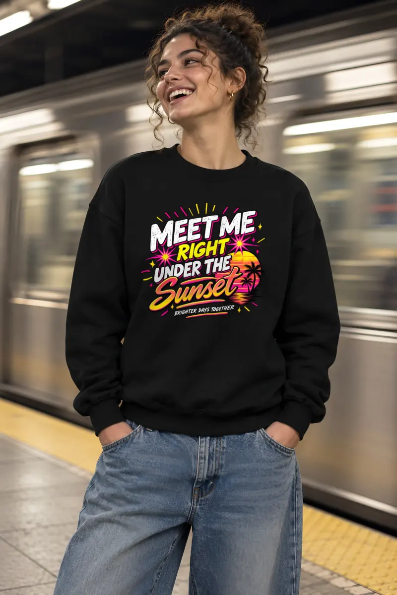 "Under The Sunset" Heavy Blend Unisex Crewneck Sweatshirt