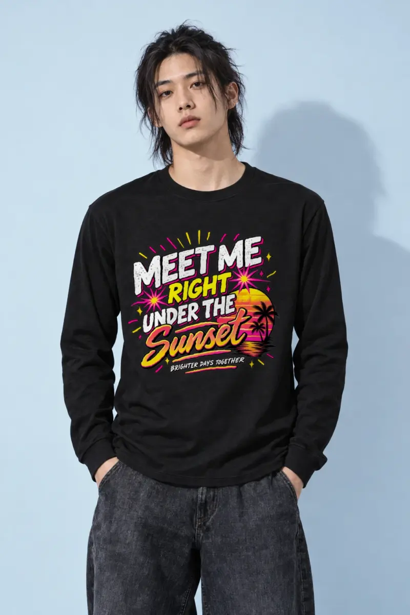 "Under The Sunset" Unisex Longsleeve T-shirt | Gildan 2400