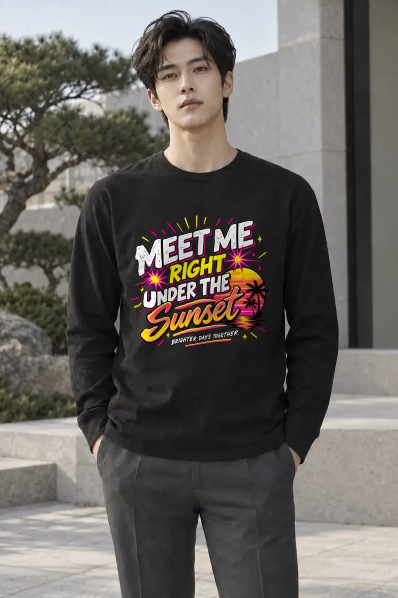 "Under The Sunset" Unisex Longsleeve T-shirt | Gildan 2400