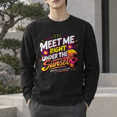 "Under The Sunset" Unisex Longsleeve T-shirt | Gildan 2400