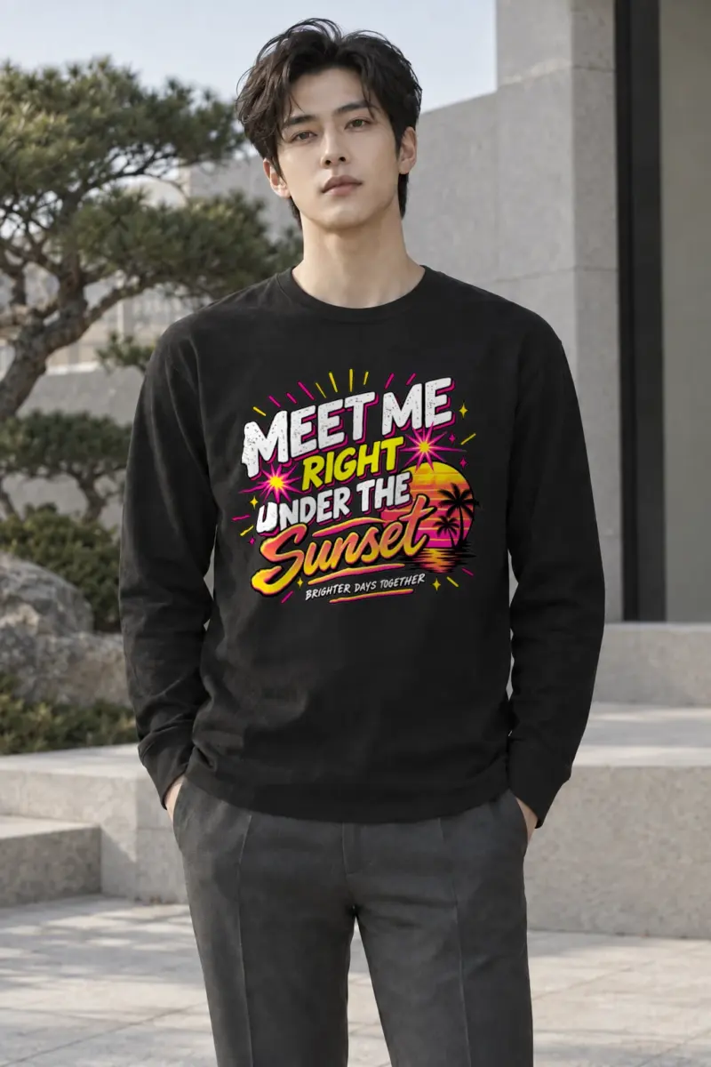 "Under The Sunset" Unisex Longsleeve T-shirt | Gildan 2400