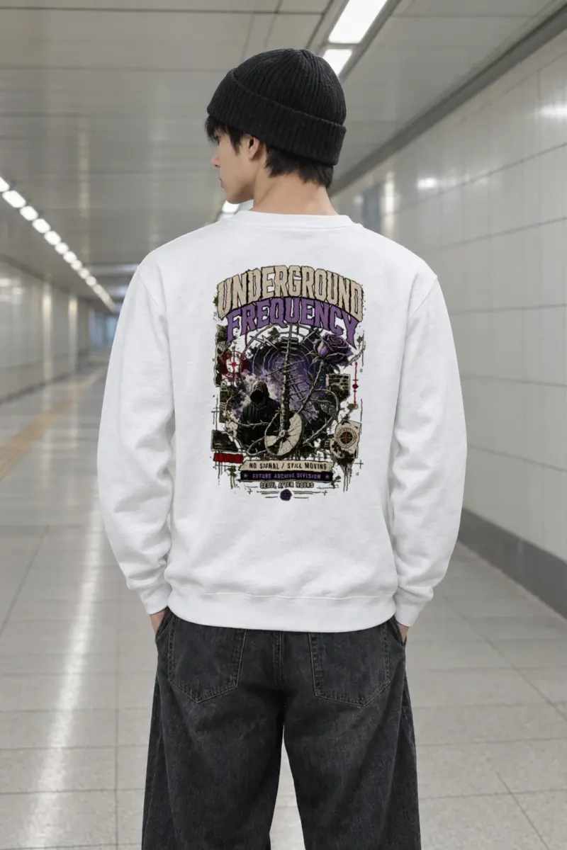 "Underground Frequency" Heavy Blend Unisex Crewneck Sweatshirt